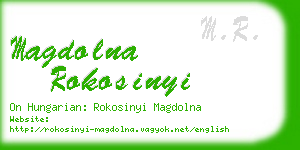 magdolna rokosinyi business card